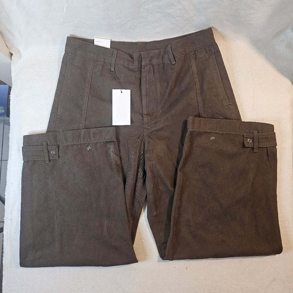 Zara Women's Balloon Fit Brown Pants - Size 34 USA